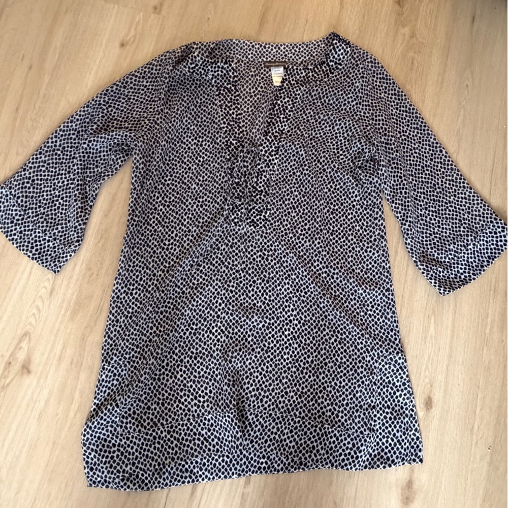 Black & White sequin Tommy Bahamas bathing suit swim cover up tunic dress